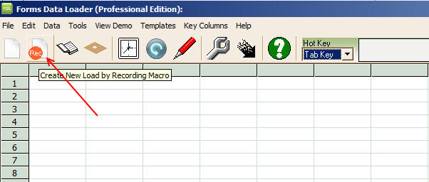 Data Loader : Record Macro Button