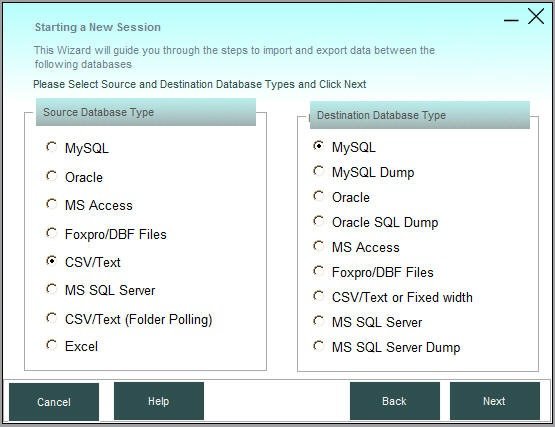 SQL Server to MySQL conversion in Data Loader