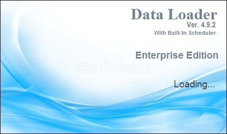 Data Loader splash screen