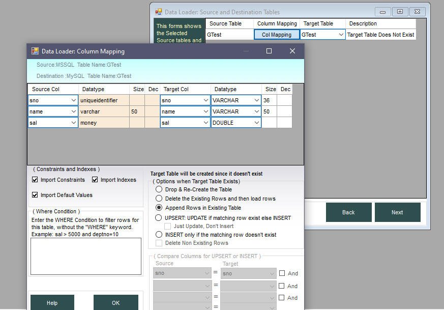 MSSQL to MySQL GUID column mapping