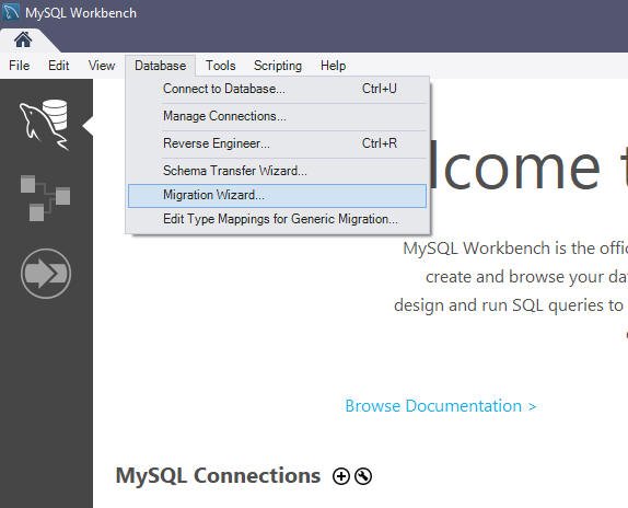 MSSQL to MySQL using MySQL Workbench