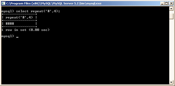 MySQL REPEAT function