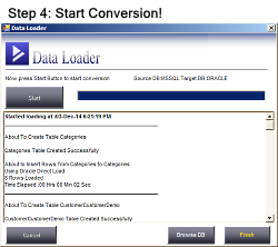 Start converting MSSQL database to Oracle