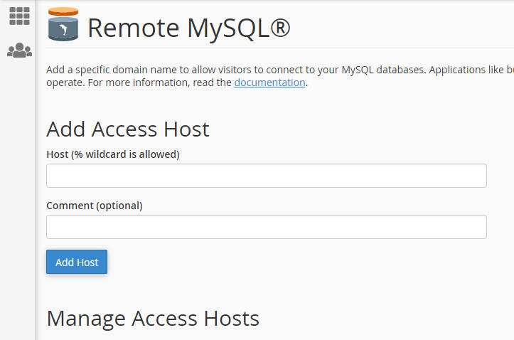 mysql remote host